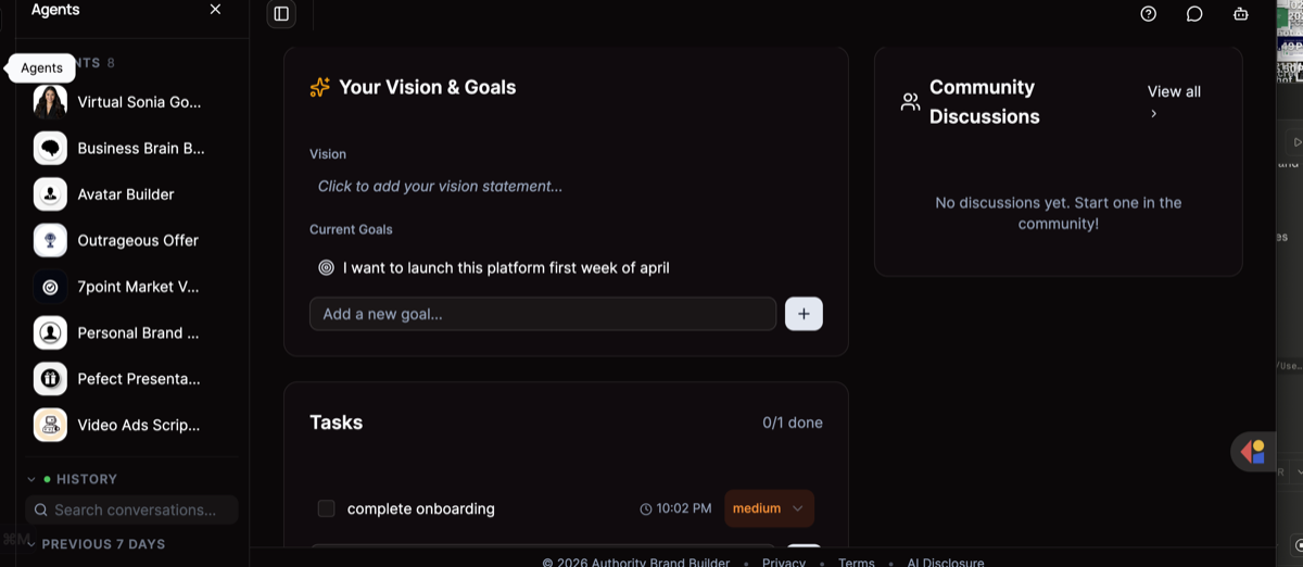 Authority Brand Builder Platform Walkthrough
